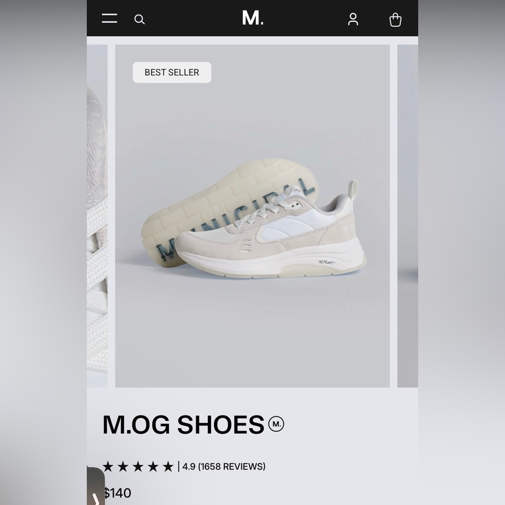 Municipal M.OG SHOES Neutral Beige & White Suede Mesh Sneakers M10.5